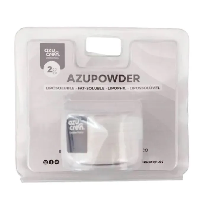 Colorante en polvo liposoluble blanco 2 g - Sin gluten - Azucren