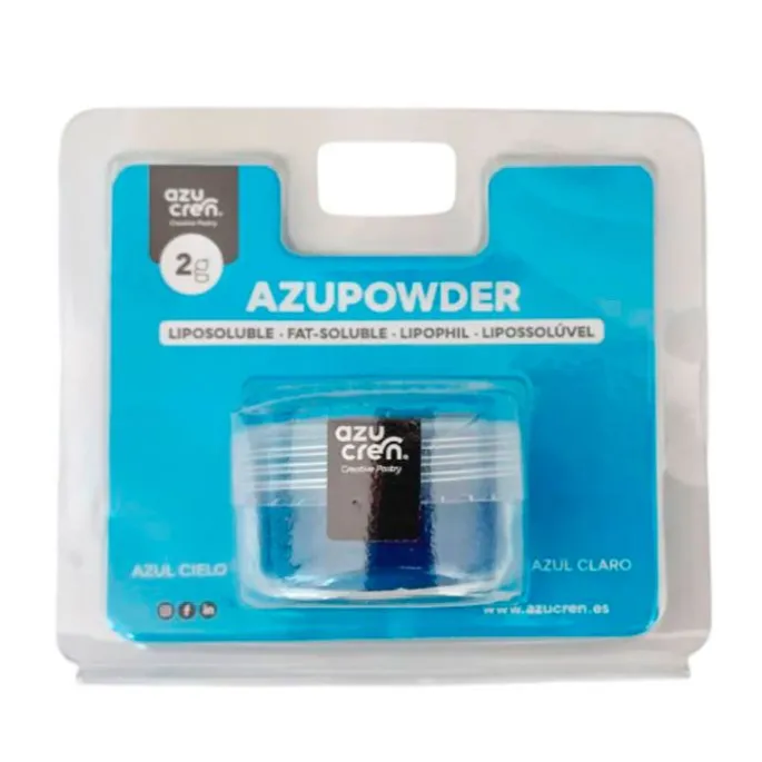 Colorante en polvo liposoluble azul cielo 2 g - Sin gluten - Azucren