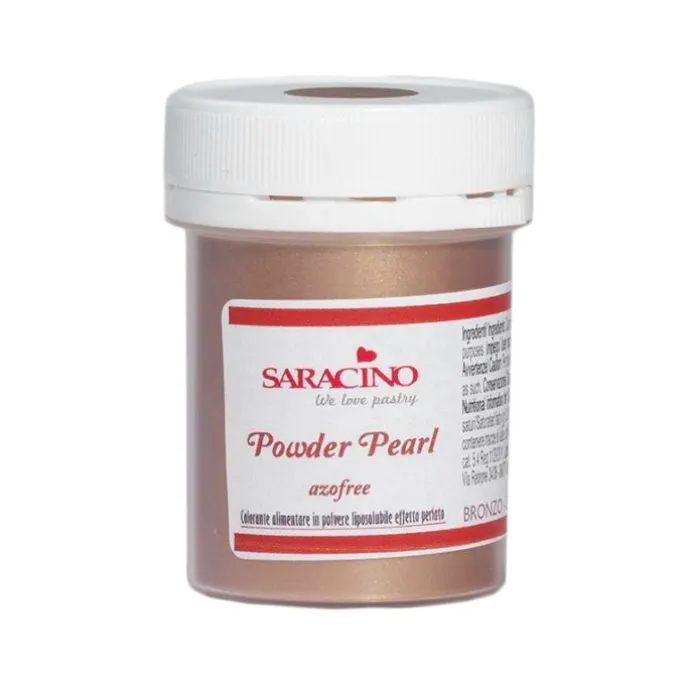 Colorante en polvo liposoluble perla bronce 5 g - Sin gluten - Saracino