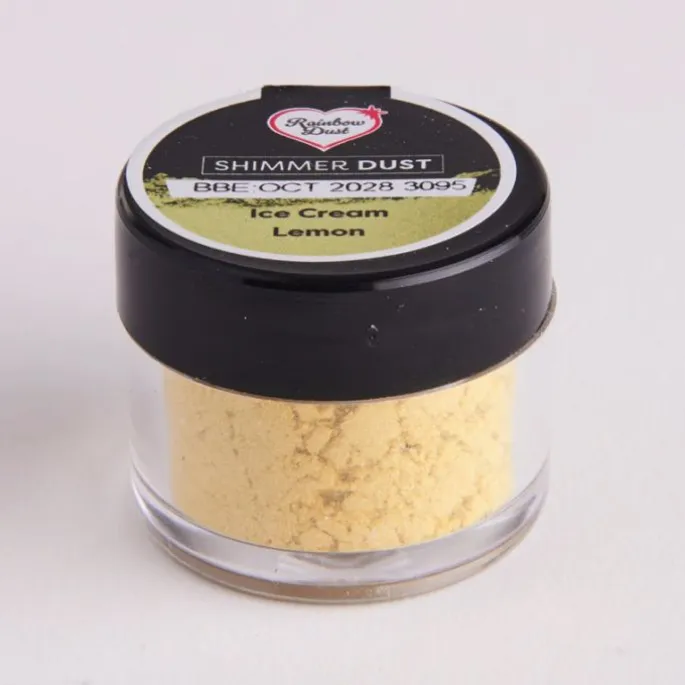 Colorante en polvo metalizado Shimmer Dust crema limón 3 g - Rainbow Dust