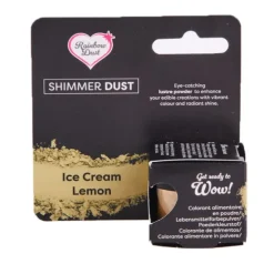 Colorante en polvo metalizado Shimmer Dust crema limón 3 g - Rainbow Dust