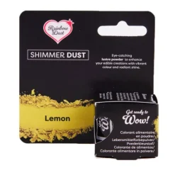 Colorante en polvo metalizado Shimmer Dust amarillo limón 3 g - Rainbow Dust