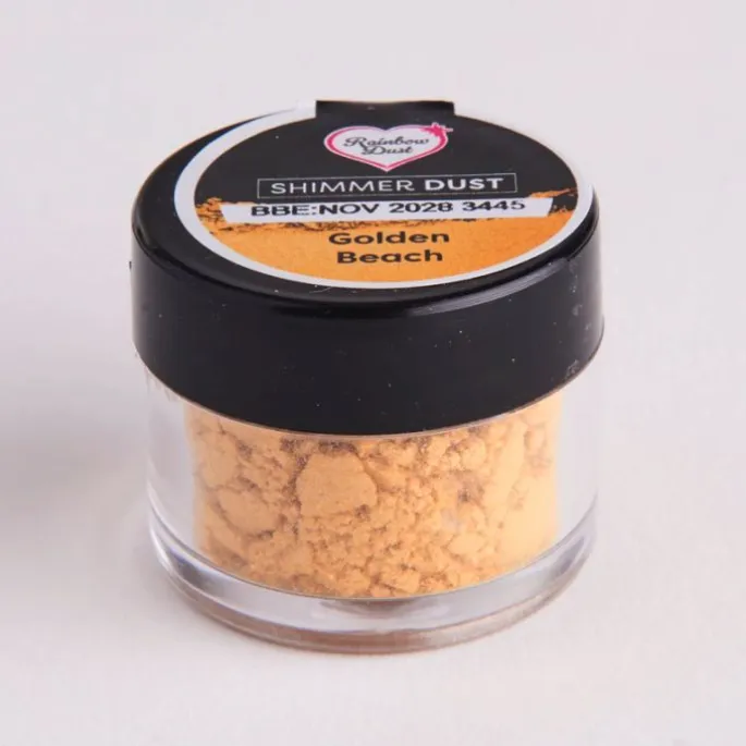 Colorante en polvo metalizado Shimmer Dust dorado playa 3 g - Rainbow Dust