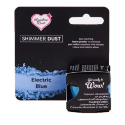 Colorante en polvo metalizado Shimmer Dust azul eléctrico 3 g - Rainbow Dust