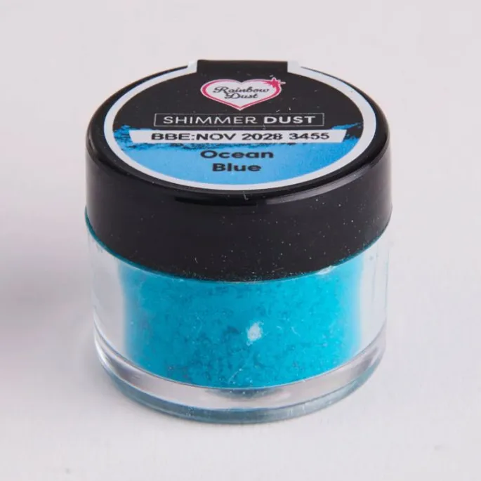 Colorante en polvo metalizado Shimmer Dust azul océano 3 g - Rainbow Dust