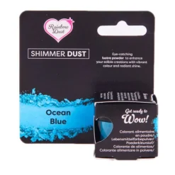 Colorante en polvo metalizado Shimmer Dust azul océano 3 g - Rainbow Dust