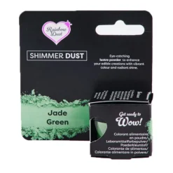 Colorante en polvo metalizado Shimmer Dust verde jade 3 g - Rainbow Dust