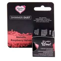 Colorante en polvo metalizado Shimmer Dust frambuesa terciopelo 3 g - Rainbow Dust