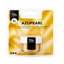 Colorante en polvo perlado dorado brillante 3 g Azupearl - Sin gluten - Azucren