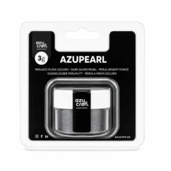 Colorante en polvo perlado plata oscuro 3 g Azupearl - Sin gluten - Azucren