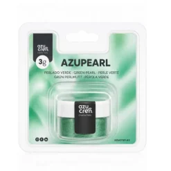 Colorante en polvo perlado verde 3 g Azupearl - Sin gluten - Azucren