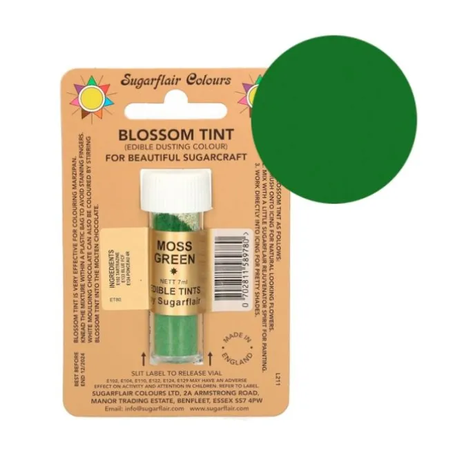 Colorante en polvo verde musgo 7 ml - Sugarflair