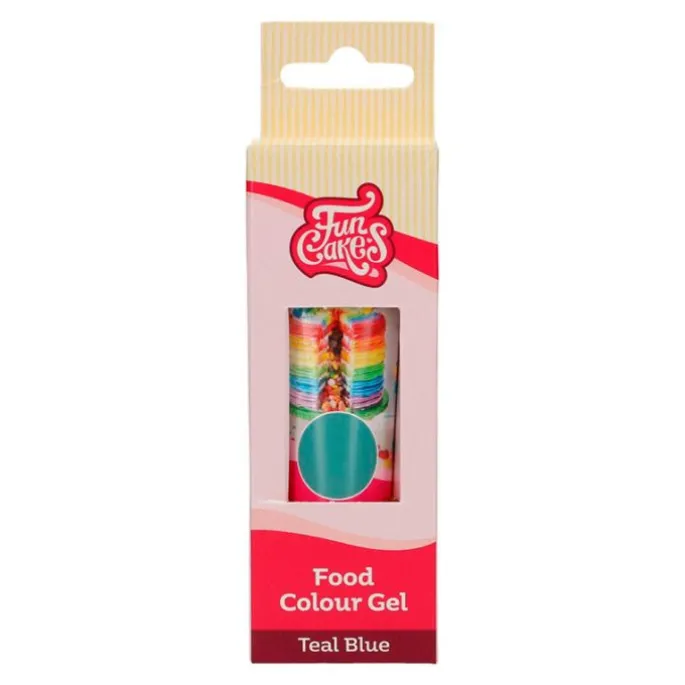 Colorante gel azul turquesa 30 g FunColours - Funcakes