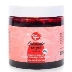 Colorante gel rojo extra 400 g - Sin gluten - Pastkolor