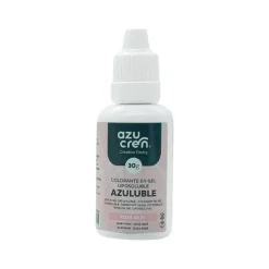 Colorante liposoluble gel rosa bebé Azuluble 30 g - Sin gluten - Azucren