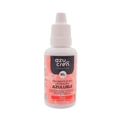 Colorante liposoluble gel rojo Azuluble 30 g - Sin gluten - Azucren