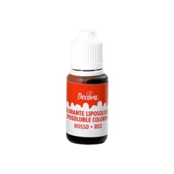 Colorante liposoluble líquido para chocolate rojo 15 g - Decora
