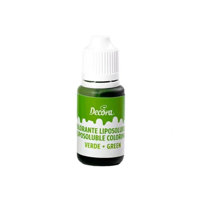 Colorante liposoluble líquido para chocolate verde 15 g - Decora