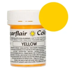 Colorante liposoluble para chocolate amarillo 35 g - Sin gluten - Sugarflair