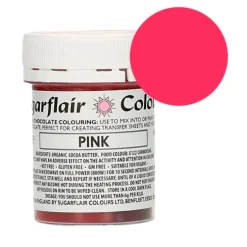 Colorante liposoluble para chocolate rosa 35 g - Sin gluten - Sugarflair