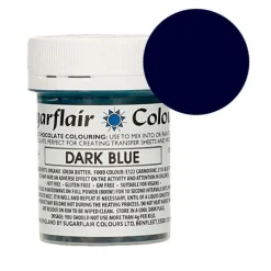 Colorante liposoluble para chocolate azul oscuro 35 g - Sin gluten - Sugarflair