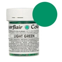 Colorante liposoluble para chocolate verde claro 35 g - Sin gluten - Sugarflair