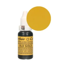 Colorante líquido oro viejo 14 ml - Sin gluten - Sugarflair