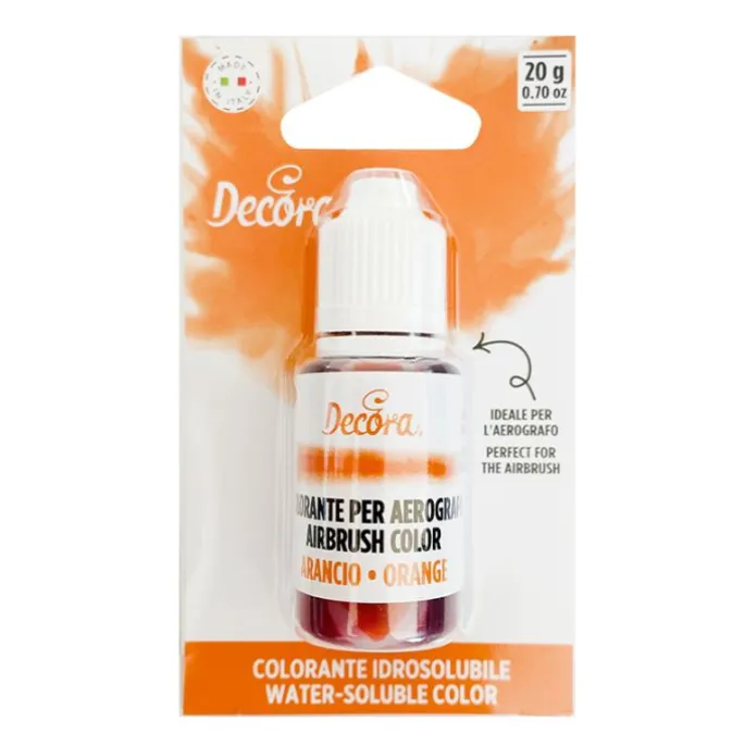 Colorante líquido para aerógrafo naranja 20 g - Decora