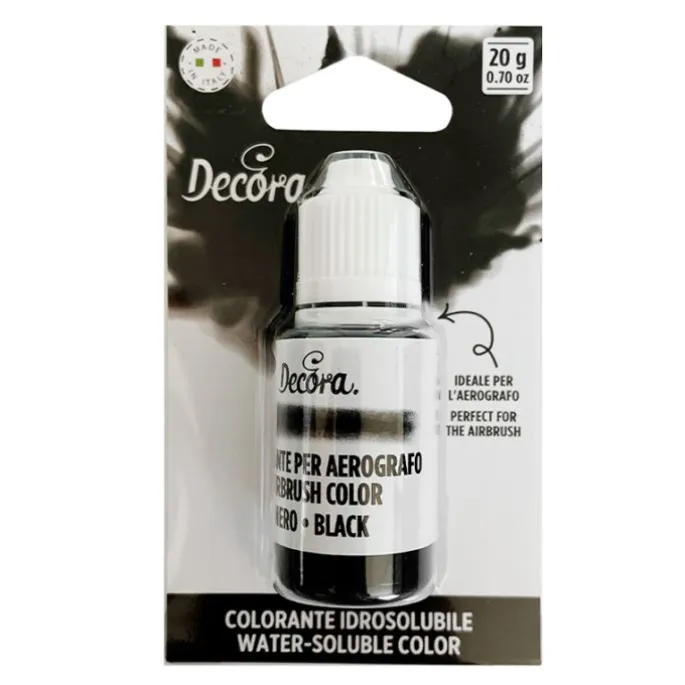 Colorante líquido para aerógrafo negro 20 g - Decora