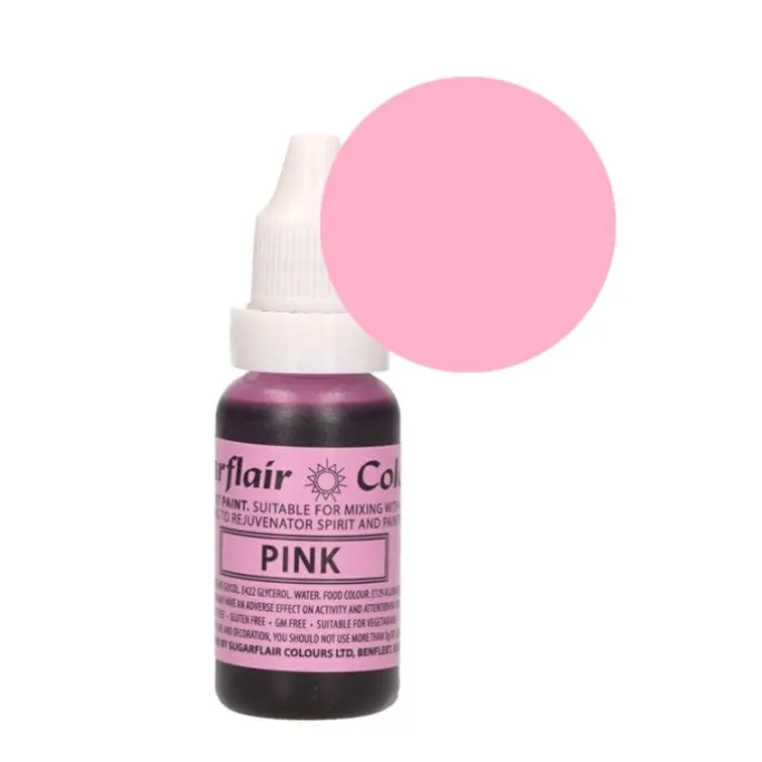 Colorante líquido rosa 14 ml - Sin gluten - Sugarflair