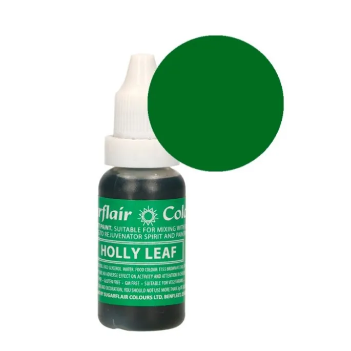 Colorante líquido verde acebo 14 ml - Sin gluten - Sugarflair
