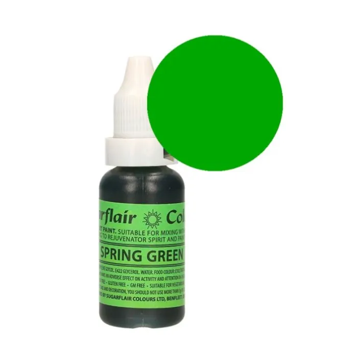 Colorante líquido verde primavera 14 ml - Sin gluten - Sugarflair