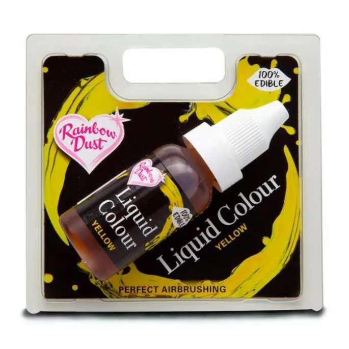 Colorante líquido y para aerógrafo Liquid Colour amarillo 19 gr - Rainbow Dust