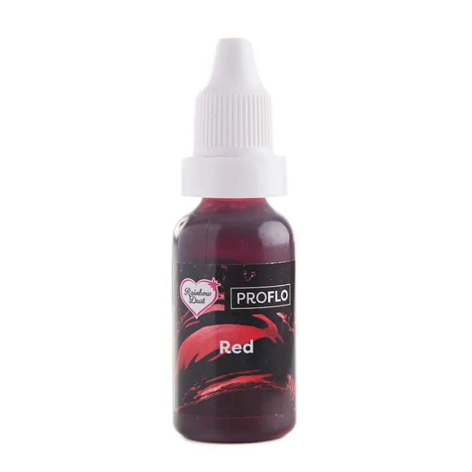 Colorante líquido y para aerógrafo ProFlo rojo 19 gr - Rainbow Dust