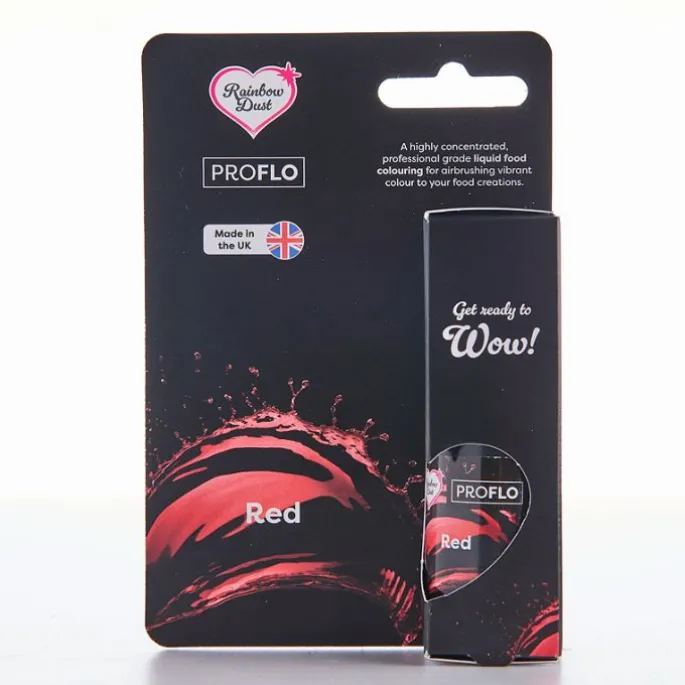 Colorante líquido y para aerógrafo ProFlo rojo 19 gr - Rainbow Dust