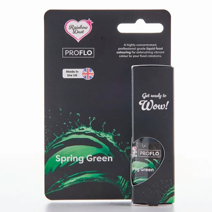 Colorante líquido y para aerógrafo ProFlo verde primavera 19 gr - Rainbow Dust