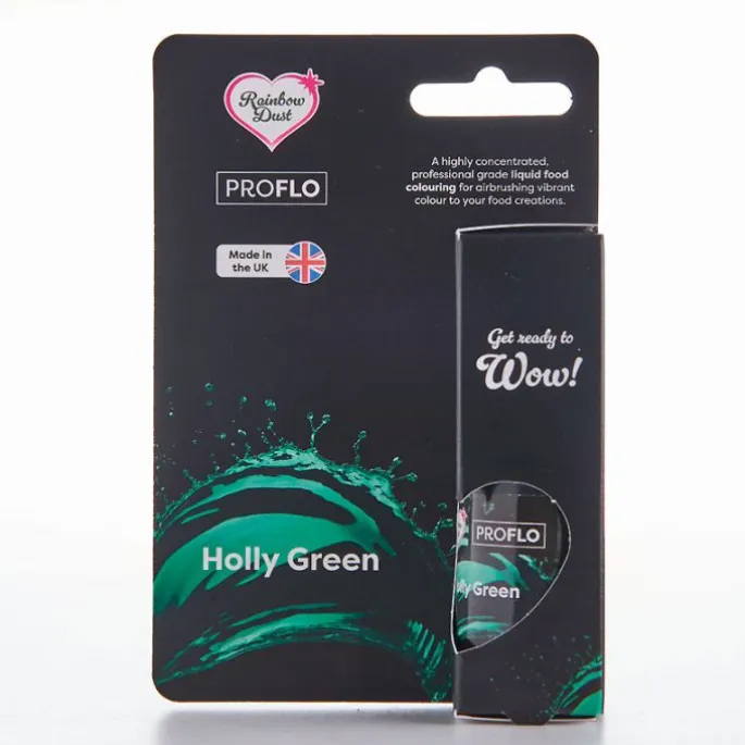 Colorante líquido y para aerógrafo ProFlo verde acebo 19 gr - Rainbow Dust