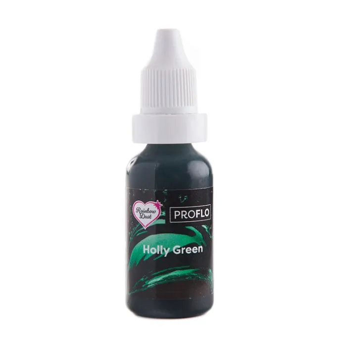 Colorante líquido y para aerógrafo ProFlo verde acebo 19 gr - Rainbow Dust