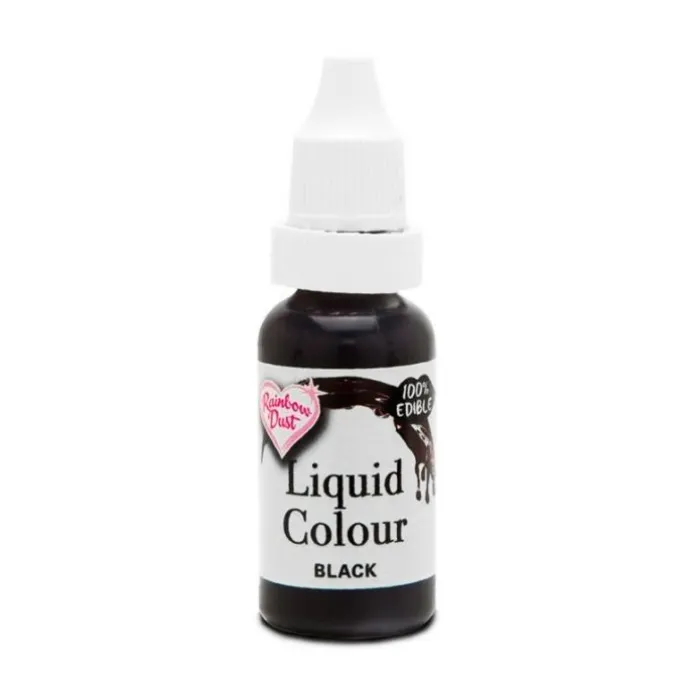 Colorante líquido y para aerógrafo Liquid Colour negro 19 g - Rainbow Dust