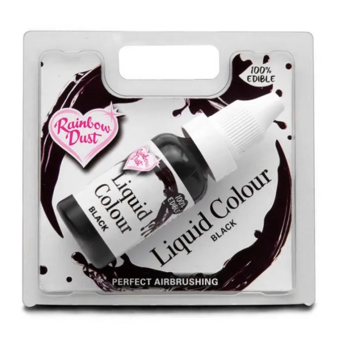 Colorante líquido y para aerógrafo Liquid Colour negro 19 g - Rainbow Dust