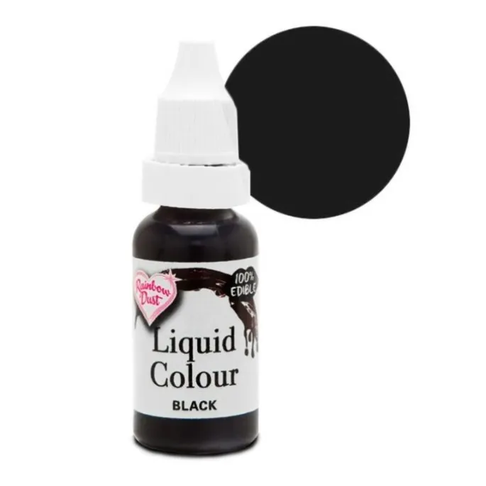 Colorante líquido y para aerógrafo Liquid Colour negro 19 g - Rainbow Dust