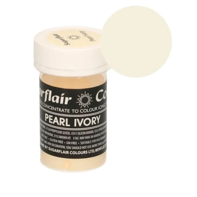 Colorante marfil perlado pastel 25 g - Sin gluten - Sugarflair