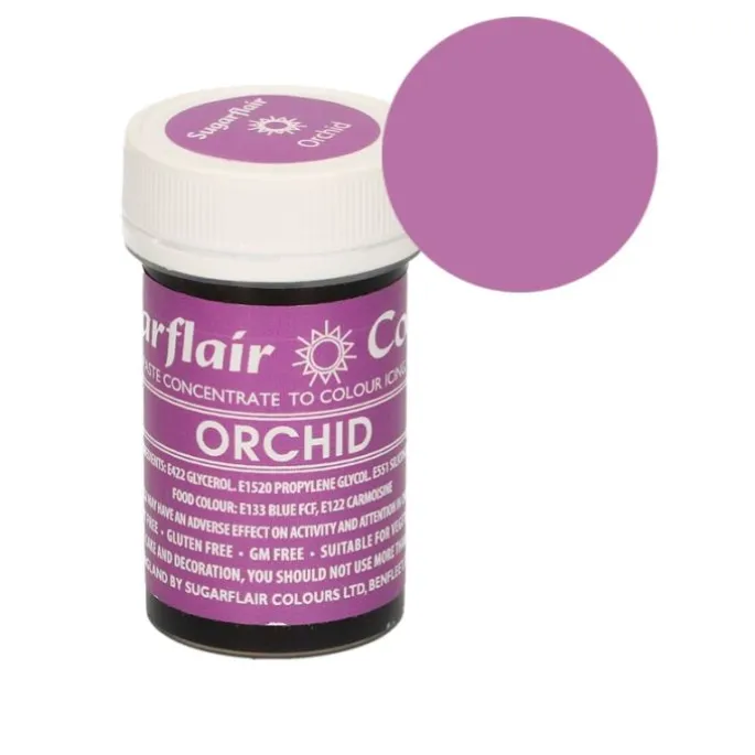 Colorante morado orquídea 25 g - Sin gluten - Sugarflair