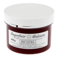 Colorante máxima concentración rojo EXTRA 400 g - Sin gluten - Sugarflair