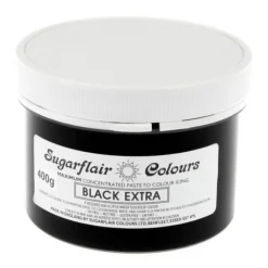 Colorante máxima concentración negro EXTRA 400 g - Sin gluten - Sugarflair