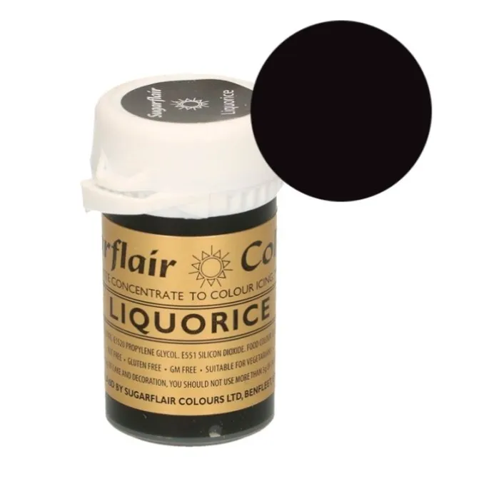 Colorante negro regaliz 25 g - Sin gluten - Sugarflair