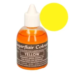 Colorante para aerógrafo amarillo 60 ml - Sin gluten - Sugarflair