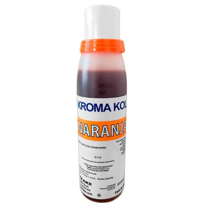 Colorante para aerógrafo naranja 118 ml - Sin gluten - Kopykake