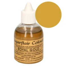 Colorante para aerógrafo oro real metalizado 60 ml - Sin gluten - Sugarflair