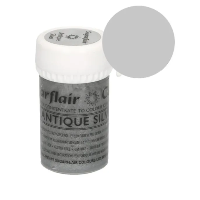 Colorante plata vieja 25 g - Sin gluten - Sugarflair